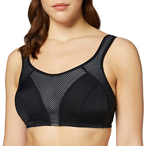 Pour Moi? Energy Non Wired Full Cup Sports Bra Sujetador Deportivo, Blanco Negro, 40D para Mujer
