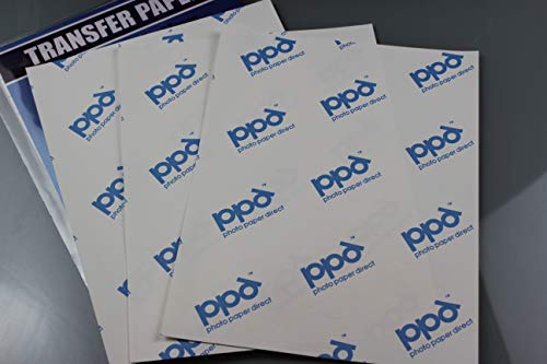 PPD A4 x 5 Hojas de Papel de Transferencia Térmica Para Camisetas, Mascarillas y Tejidos Oscuros - Para Impresora de Inyección de Tinta Inkjet - PPD-4-5