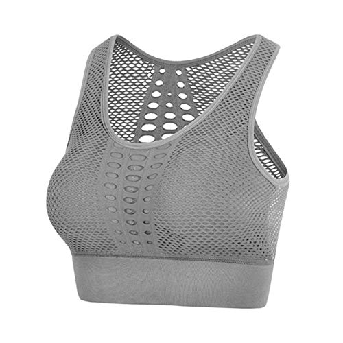 PPKZY Alto Impacto de Las Mujeres Hermoso Hermoso BRUS BRATE Sports INCONSORTIDO Yoga DE Yoga Correo DE Yoga DE FITNIDAD DE FACTENCIA Principal DE PROPORTES Bras (Color : Gray, Size : 2-S)