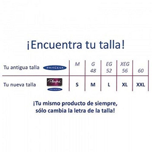 Princesa 4589 - Camiseta Interior Manga Corta by Playtex (Blanco, G)