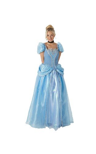 Princesas Disney - Disfraz de Cenicienta Super Premium para mujer, talla M adulto (Rubie's 810247-M)