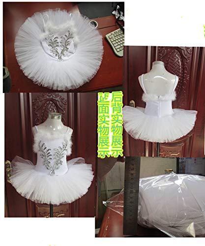 Professional Children blanca lago de los cisnes Ballet del tutú del ballet del traje de bailarina de las muchachas del vestido de los niños del vestido de la danza de Dancewear vestido de niña Para