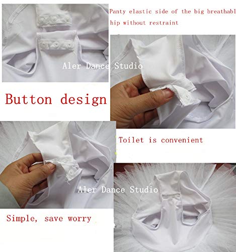 Professional Children blanca lago de los cisnes Ballet del tutú del ballet del traje de bailarina de las muchachas del vestido de los niños del vestido de la danza de Dancewear vestido de niña Para