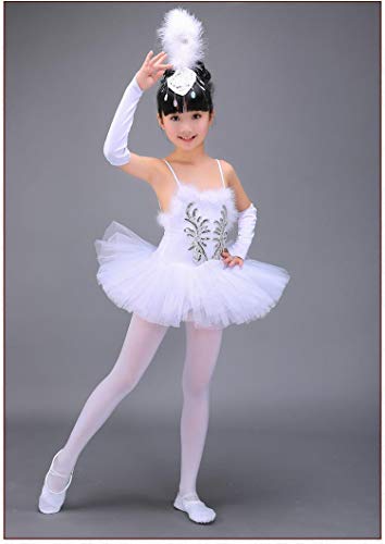 Professional Children blanca lago de los cisnes Ballet del tutú del ballet del traje de bailarina de las muchachas del vestido de los niños del vestido de la danza de Dancewear vestido de niña Para