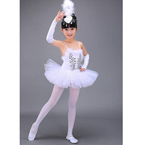 Professional Children blanca lago de los cisnes Ballet del tutú del ballet del traje de bailarina de las muchachas del vestido de los niños del vestido de la danza de Dancewear vestido de niña Para