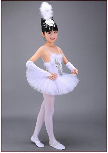 Professional Children blanca lago de los cisnes Ballet del tutú del ballet del traje de bailarina de las muchachas del vestido de los niños del vestido de la danza de Dancewear vestido de niña Para