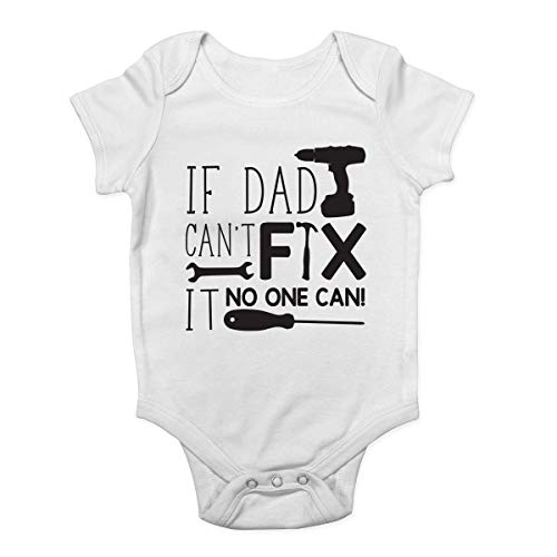 Promini If Dad Can't Fix It No One Can DIY Tools Baby Body de una pieza Blanco blanco 9 mes