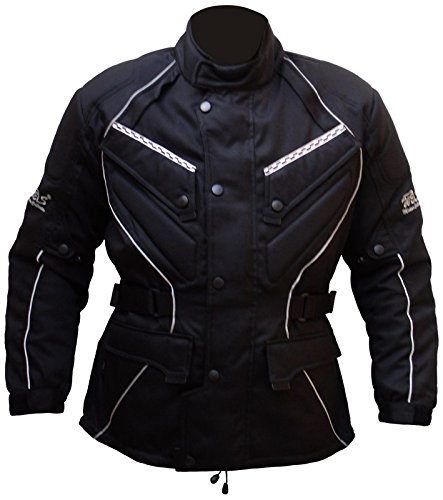 Protectwear Chaqueta de moto, chaqueta textil WCJ-101, negro Talla 48 / S