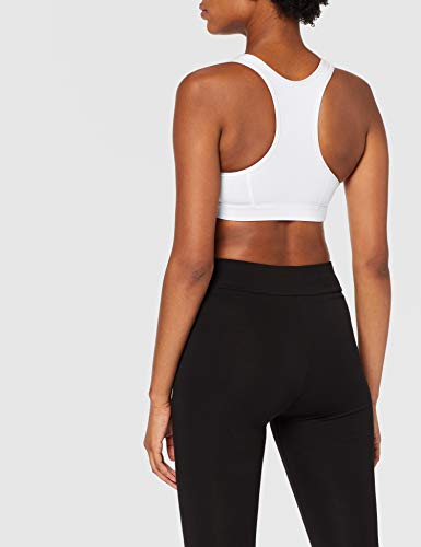 PUMA 4Keeps Bra M Sujetador Deportivo, Mujer, Puma White-Puma Black Cat, M