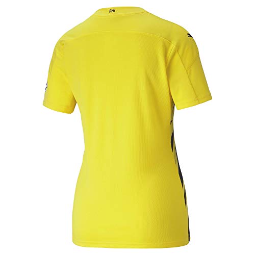 PUMA BVB Home Shirt Replica Womens SS w.Sponsor New Camiseta, Mujer, Cyber Yellow/Puma Black, XL