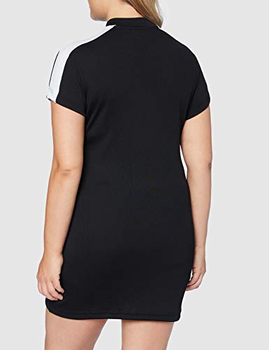 PUMA Classics Ribbed Tight SS Dress Vestido, Mujer, Puma Black, M