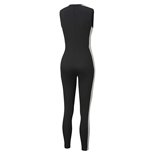 PUMA Classics T7 Shortsleeve Tight Jumpsuit Overall, Mujer, Puma Black, S