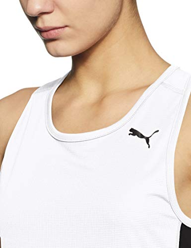 PUMA Cross The Line Singlet W Camiseta De Tirantes, Mujer, Puma White-Puma Black, M
