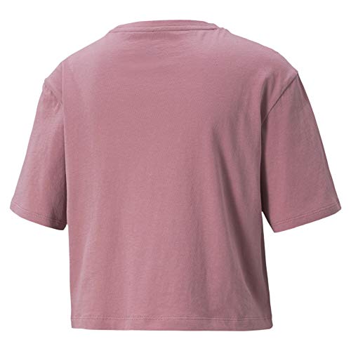 PUMA ESS+ Cropped Logo tee Camiseta, Mujer, Rosa, 14