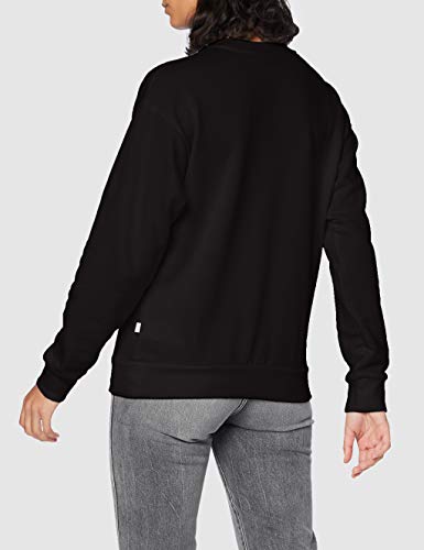 PUMA ESS Logo Crew Sweat TR Sweatshirt, Mujer, Cotton Black, XL