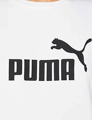 PUMA ESS Logo Crew Sweat TR Sweatshirt, Mujer, Puma White, XS