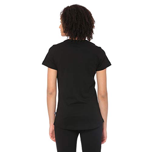 PUMA ESS Logo tee T-Shirt, Mujer, Cotton Black, M