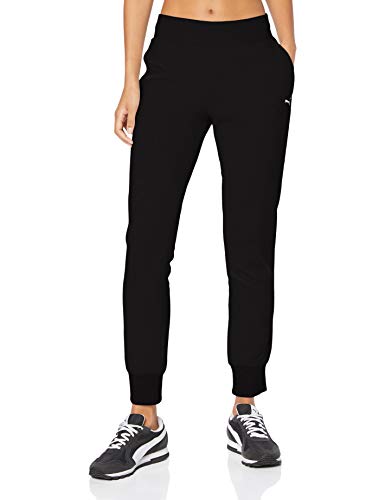 PUMA ESS Sweat Pants TR cl Pants, Mujer, Cotton Black-Cat, M