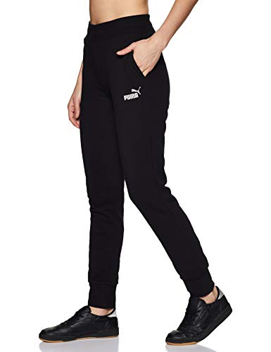 PUMA ESS Sweat TR cl Pants, Mujer, Negro (Cotton Black/Cat), S