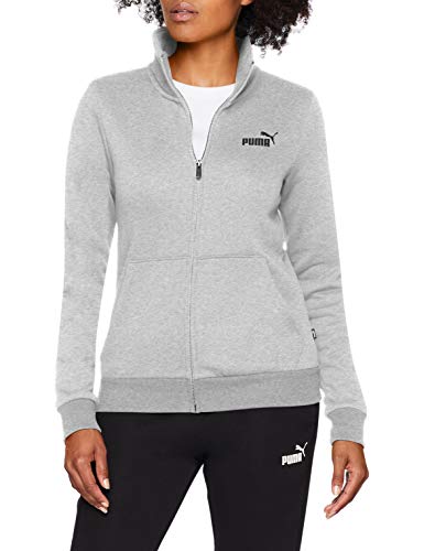 PUMA ESS Track Jacket FL Sweatshirt, Mujer, Light Gray Heather, M