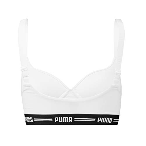 PUMA Iconic Padded Women's Top (1 Pack) Sujetador con Relleno, Blanco, M para Mujer