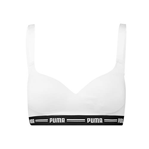 PUMA Iconic Padded Women's Top (1 Pack) Sujetador con Relleno, Blanco, M para Mujer