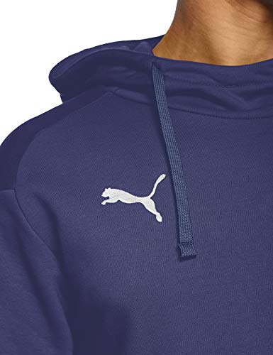 PUMA Liga Casuals Hoody, Sudadera con Capucha para Hombre, Azul (Peacoat/White) XL