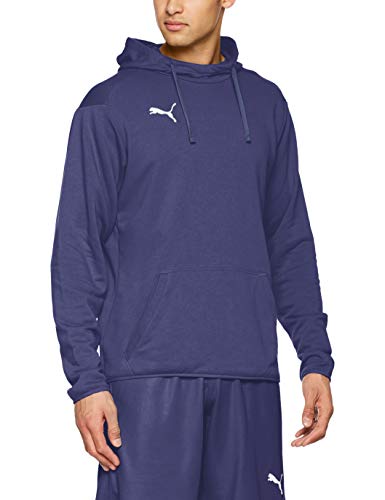 PUMA Liga Casuals Hoody, Sudadera con Capucha para Hombre, Azul (Peacoat/White) XL