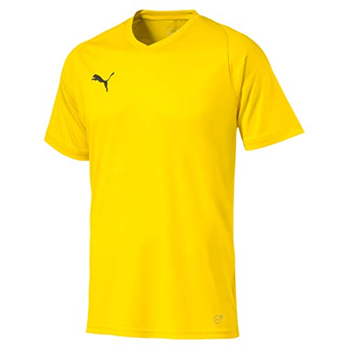 PUMA Liga Core Maillot, Hombre, Cyber Yellow / Black, L