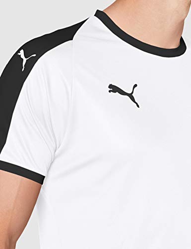 PUMA Liga Jersey T-Shirt, Hombre, White Black, M
