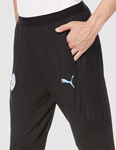 PUMA Mcfc Training Pants Pro With Zipped Pockets Chándal, Hombre, Puma Black-Team Light Blue, XL