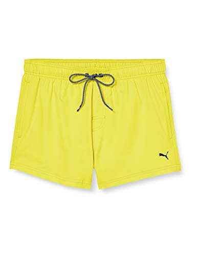 PUMA Men Short Length Swim Shorts Bañador, Amarillo (Yellow), S para Hombre