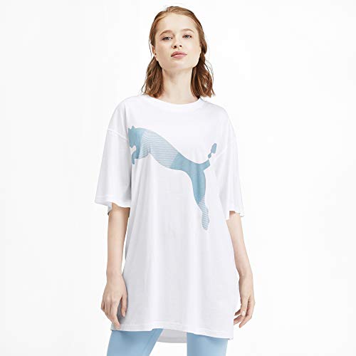 PUMA Modern Sport Fashion tee Camiseta, Mujer, White, XS