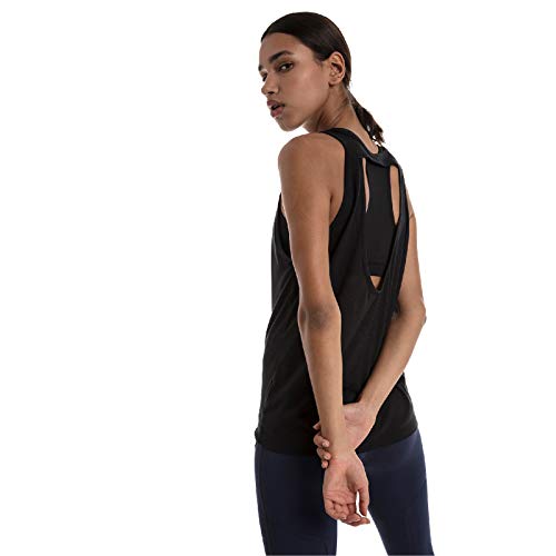 PUMA Own ItTank Camiseta De Tirantes, Mujer, Puma Black-PUMA Wording, S