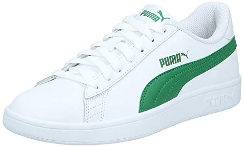Puma - Smash V2 L, Zapatillas Unisex adulto, Blanco (Puma White-Amazon Green 03), 36 EU