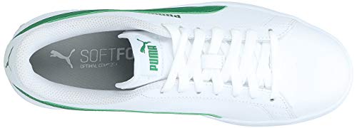 Puma - Smash V2 L, Zapatillas Unisex adulto, Blanco (Puma White-Amazon Green 03), 36 EU