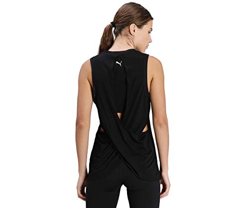 PUMA Studio Burnout Tank Camiseta De Tirantes, Mujer, Puma Black-Burn out Print, S