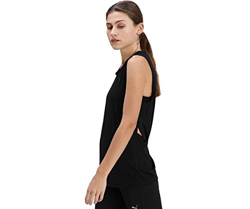 PUMA Studio Burnout Tank Camiseta De Tirantes, Mujer, Puma Black-Burn out Print, S