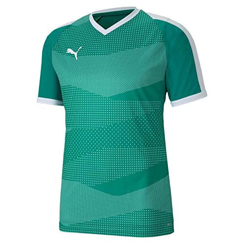PUMA Teamfinal Indoor Jersey Camiseta, Hombre, Pepper Green/Puma White, L