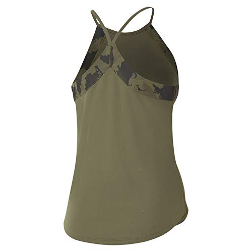 PUMA The First Mile Tank Camiseta De Tirantes, Mujer, Burnt Olive-Camo PRT, XL