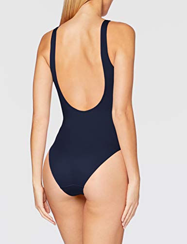 PUMA Women's Swimsuit Bañador de una Pieza, Marina, XS para Mujer