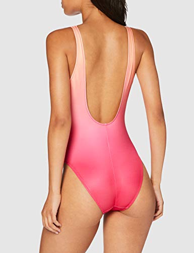 PUMA Women's Swimsuit Traje de baño de una Pieza, Rosa, XS para Mujer