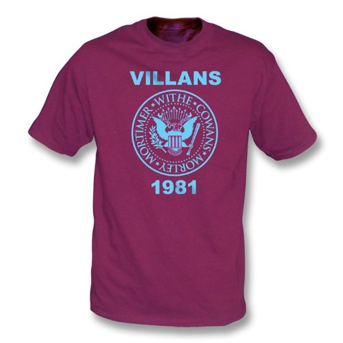 PunkFootball Villans 1981 Ramones Estilo Camiseta Grande