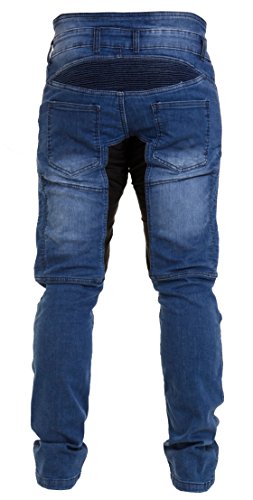 Qaswa Hombre Motocicleta Pantalones Moto Jeans con Protección Aramida Motorcycle Biker Pants