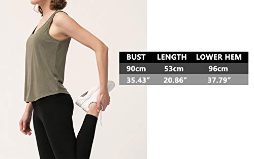 QING Mujer Camiseta Deportiva de Tirantes sin Mangas de Running Espalda Abierta Tank Top Fitness (Verde)