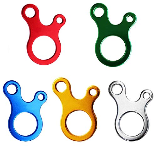 Qinghengyong Carpa Cuerda Hebilla de 3 Tienda de la Agujeros de Nudos Que acampa yendo de apriete Antideslizante Clip Polo del mosquetón, Azul