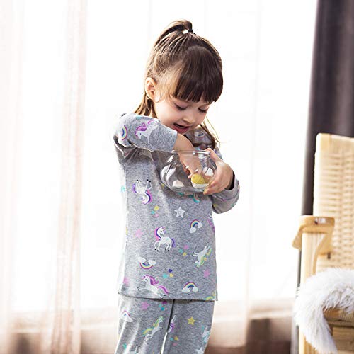 Qingzhuan - Conjunto de Pijamas de Manga Larga con Caballo Volador para bebés, Ropa de Dormir de algodón Suave y cómoda, Pijamas para niños, Pijamas para niños pequeños (tamaño: 130-140 cm)