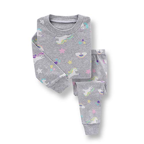 Qingzhuan - Conjunto de Pijamas de Manga Larga con Caballo Volador para bebés, Ropa de Dormir de algodón Suave y cómoda, Pijamas para niños, Pijamas para niños pequeños (tamaño: 130-140 cm)