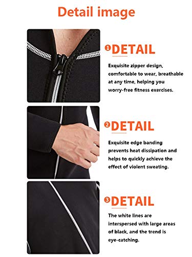 QQQQQQ Traje Sauna De Mujer Neopreno Completo Abrigo, Fajas Deportivas Mujer para Adelgazar,Sweat Sauna Suit para Sudor