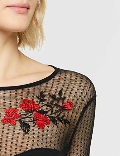 Queen Kerosin Retro-Look Vestido, Negro, L para Mujer